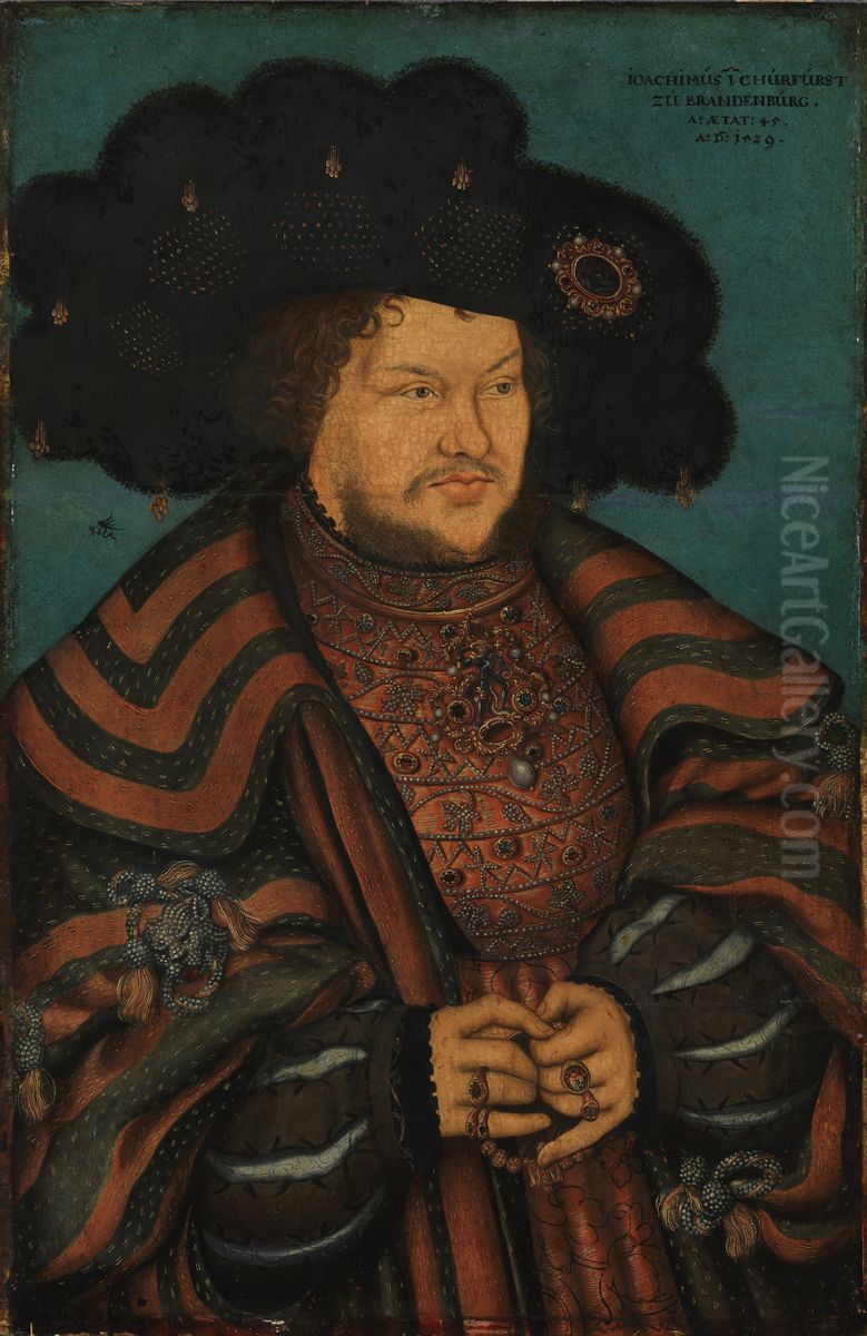 Portrait ofJoachim I. Nestor, Elector of Brandenburg Oil Painting by Lucas Cranach the Elder