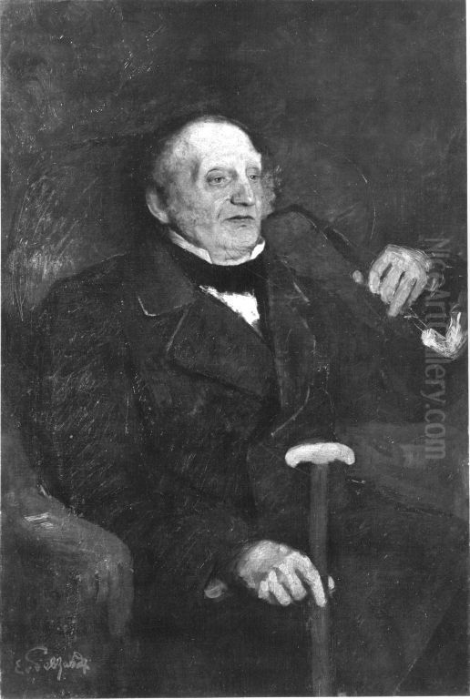 Bildnis des Vaters Oil Painting by Eduard Karl Franz von Gebhardt