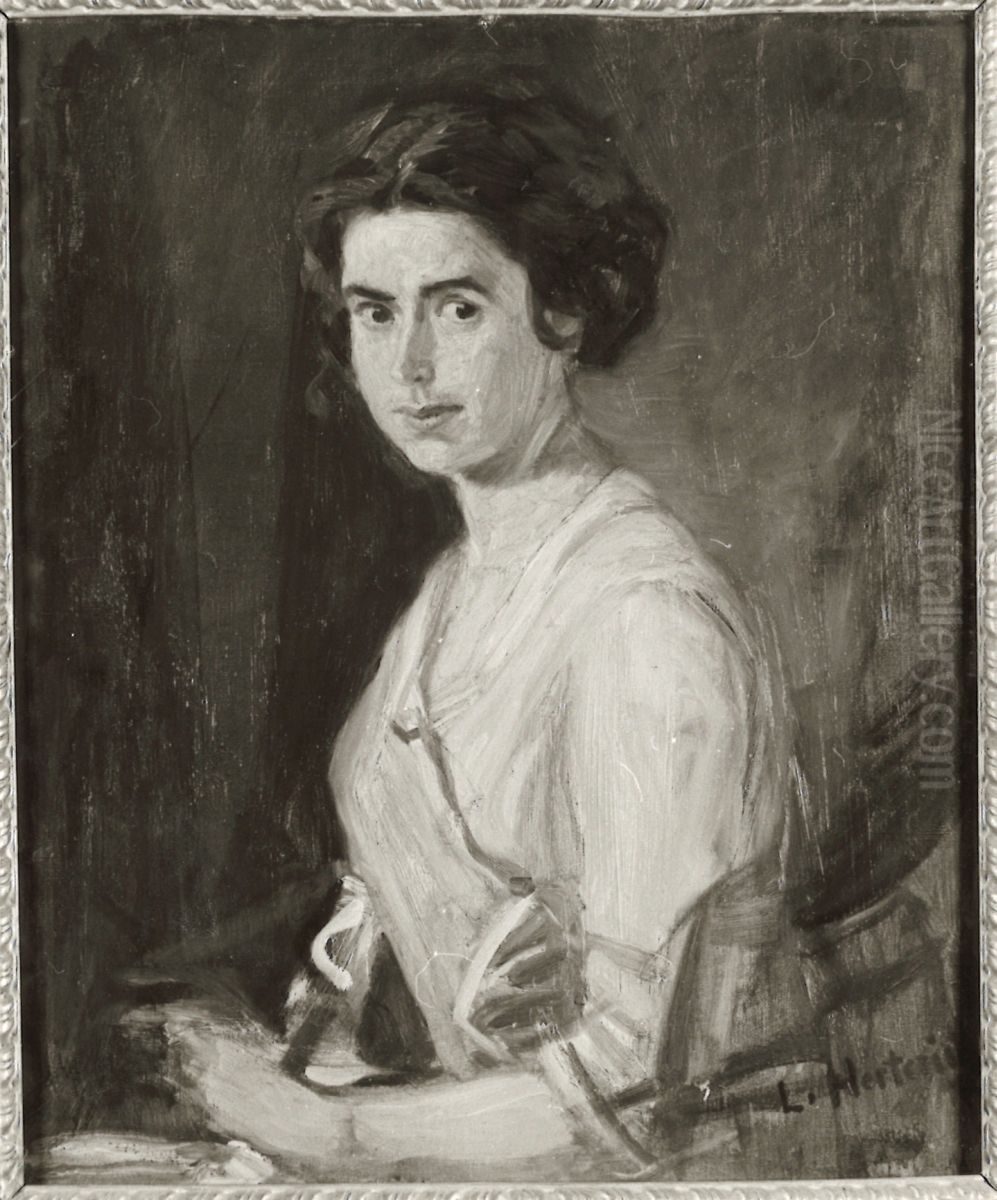 Bildnis einer jungen Dame (Hilde Herterich, Nichte des Kunstlers) Oil Painting by Ludwig Von Herterich