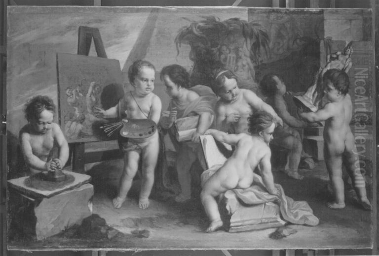 Allegorische Darstellung Oil Painting by Balthasar Augustin Albrecht