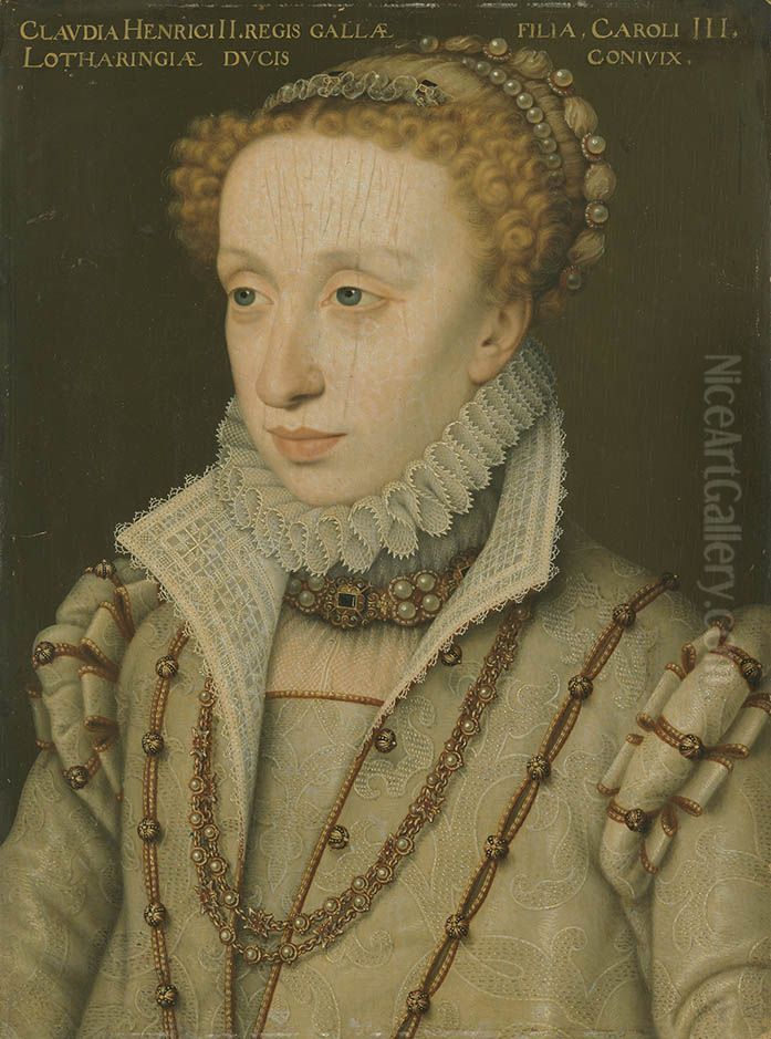 Portrait of Claudia de Valois (1547-1575) Oil Painting by Francois Clouet