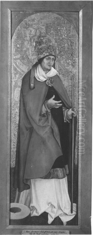 Hl. Papst Kallistus Ruckseite: Hl. Stephanus Oil Painting by Hans Leonhard Schaufelein