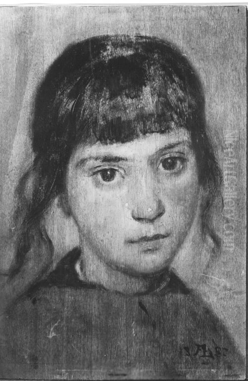 Italienisches Madchen Oil Painting by Albert Lang