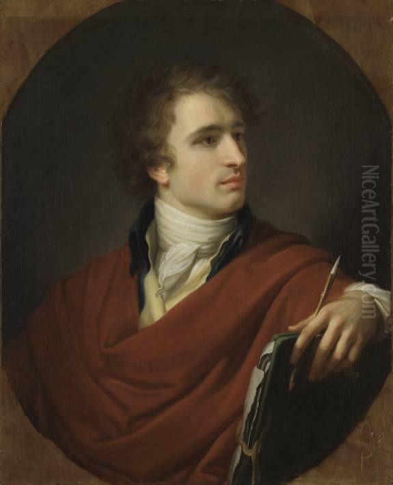 Joseph Karl Stieler (?) Oil Painting by Heinrich Fuger