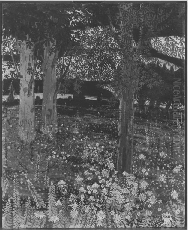Kastanienwald Oil Painting by Carl Strathmann