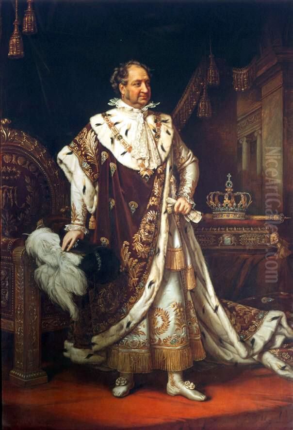 Konig Max I. Joseph im Kronungsornat Oil Painting by Joseph Karl Stieler