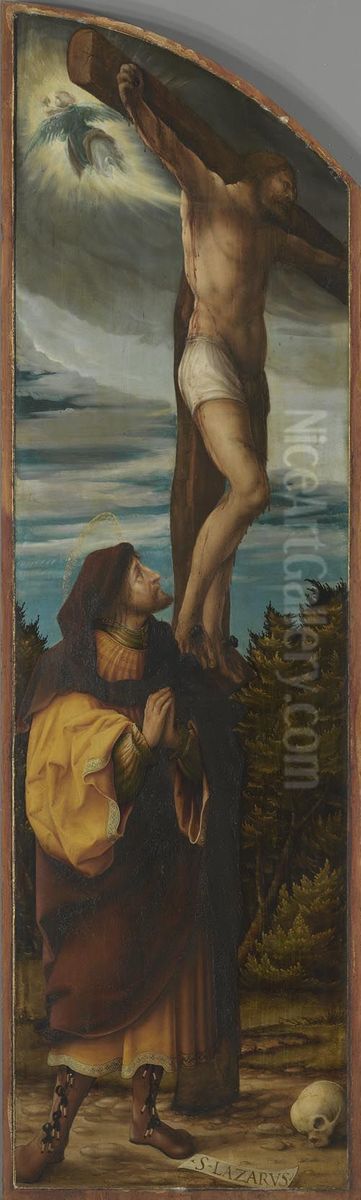 Der bussfertige Schacher und der hl. Lazarus Oil Painting by Hans Burgkmair the elder