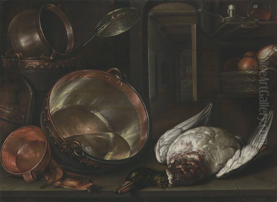 Kuchenstillleben Oil Painting by Cornelis Jacobsz Delff