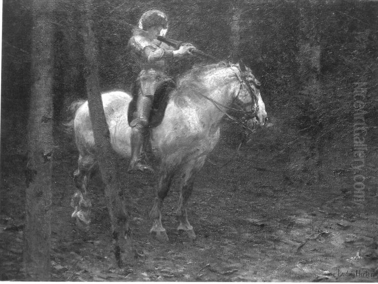 Hl. Georg Oil Painting by Ludwig Von Herterich