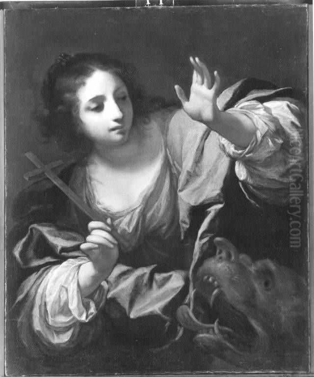 Hl. Margaretha Oil Painting by Simone Pignoni