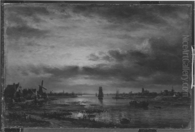 Hollandische Landschaft Oil Painting by Wilhelm Xylander