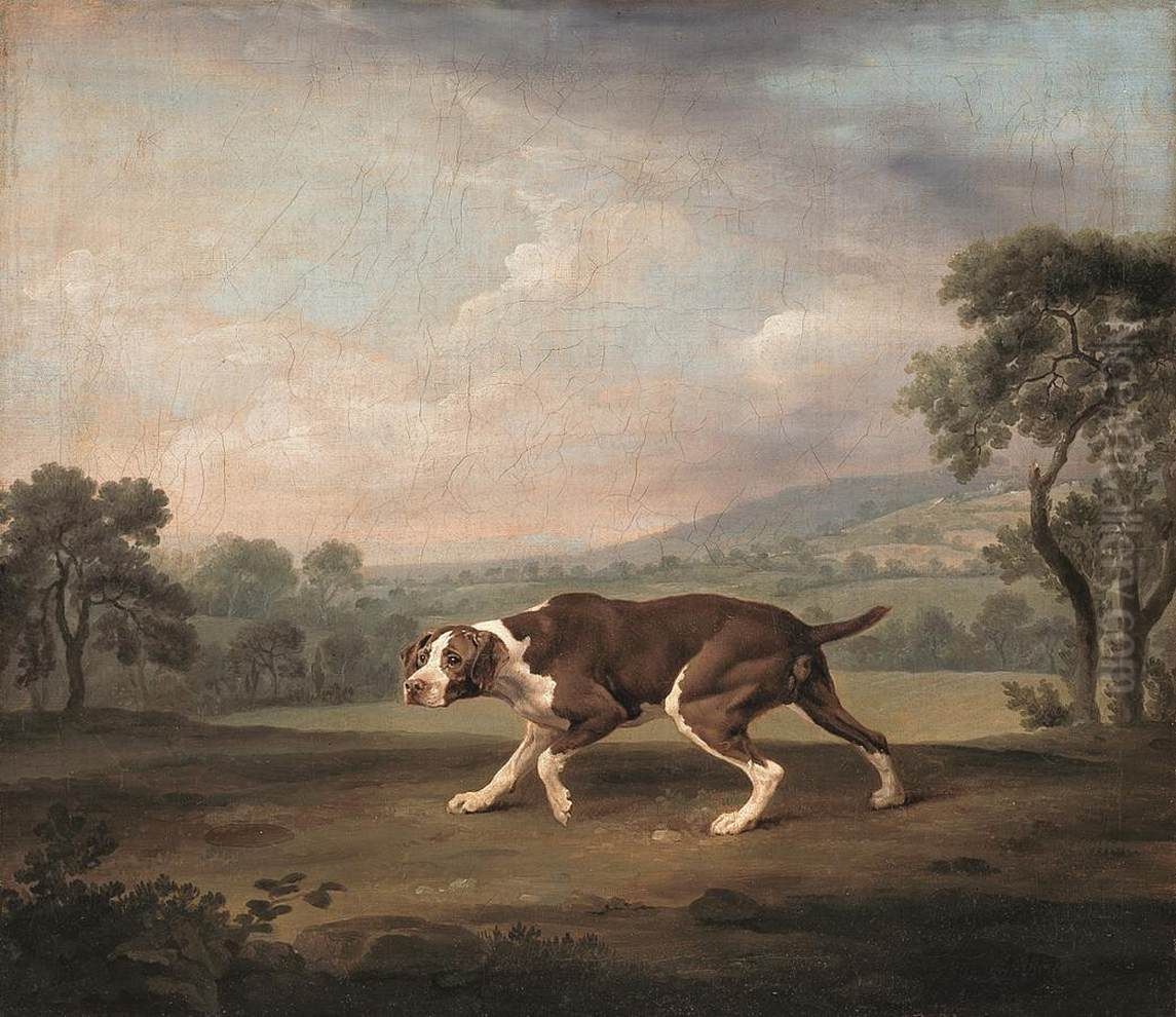Huhnerhund Oil Painting by George Stubbs