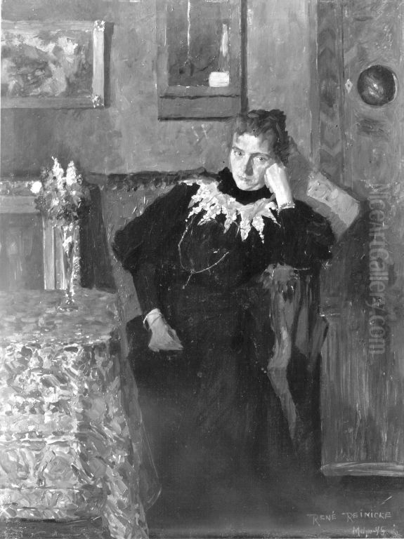 In Gedanken Oil Painting by Paul Rene Reinicke
