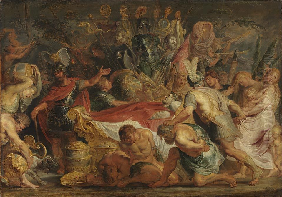 Die Leichenfeier des Decius Mus Oil Painting by (studio of) Rubens, Peter Paul