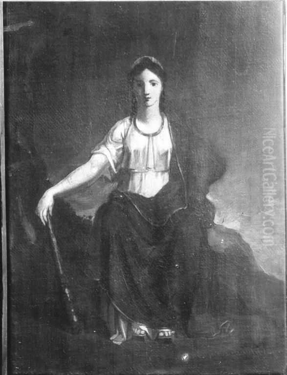 Die Muse Melpomene Oil Painting by Johann Peter Von Langer