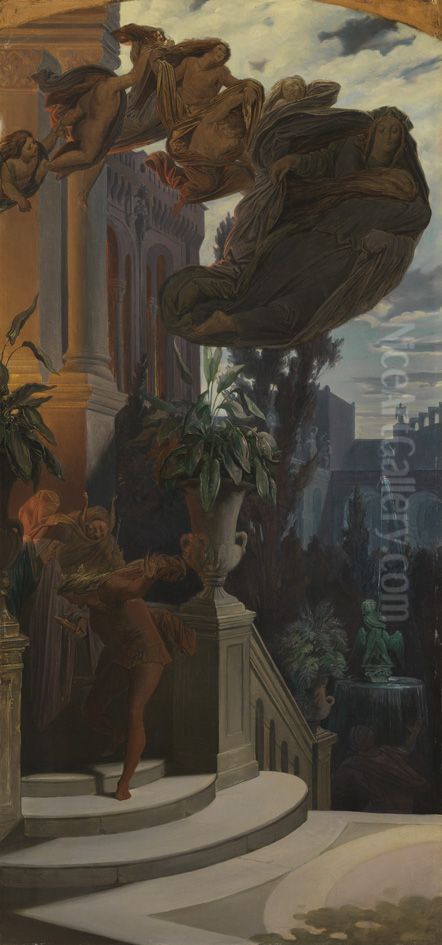 Entfuhrung des Aschenbrodels durch die Fee Oil Painting by Moritz von Schwind