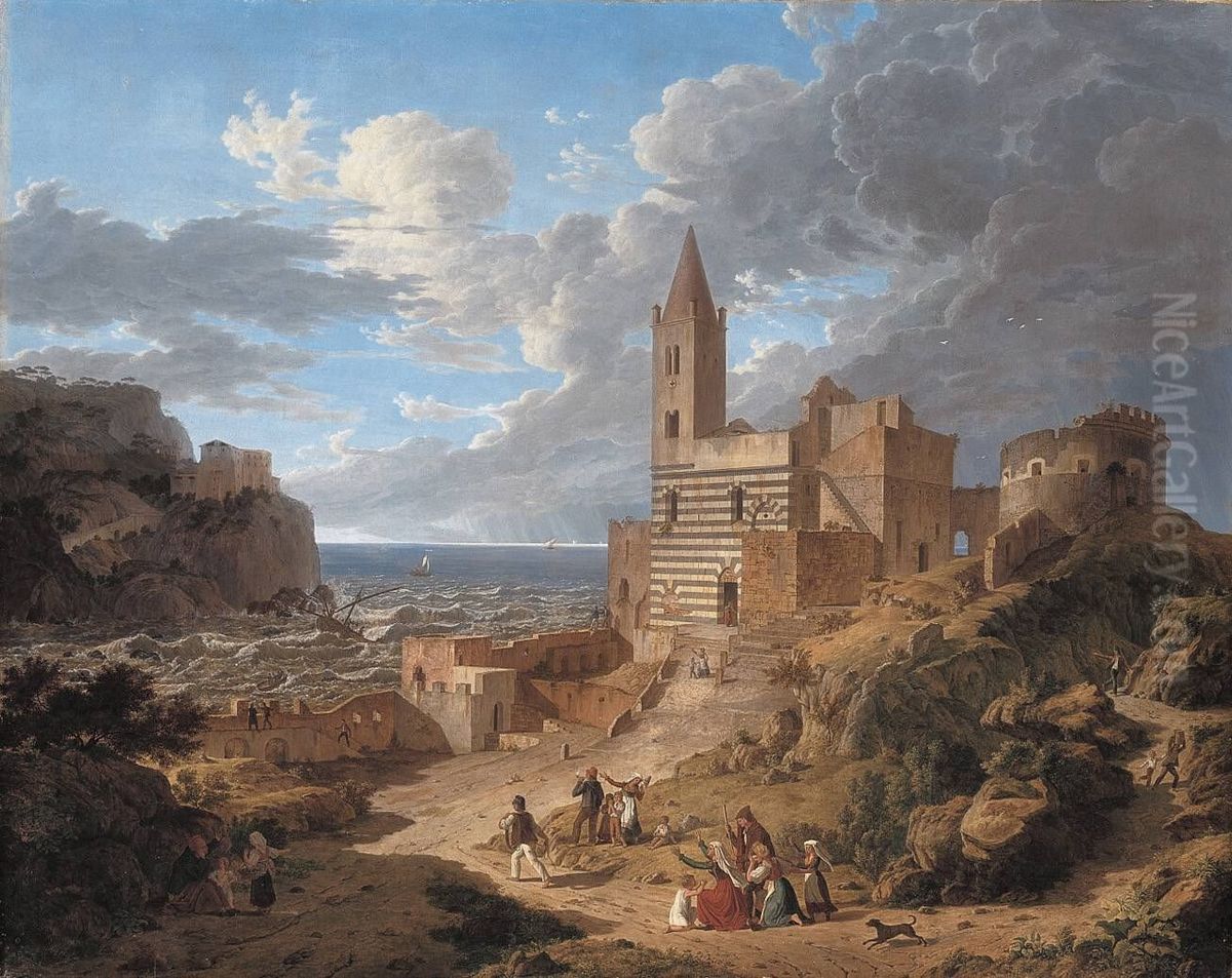 Porto Venere am Golf von La Spezia Oil Painting by Leo Von Klenze