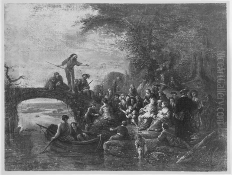 Predigt Johannes des Taufers Oil Painting by Jacob de Wet II