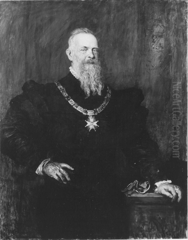 Prinzregent Luitpold von Bayern Oil Painting by Hubert von Herkomer