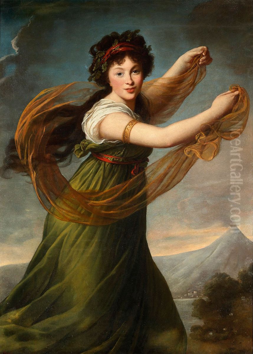 Portret Pelagii z Potockich Sapiezyny. Oil Painting by Elisabeth Louise Vigee Le Brun