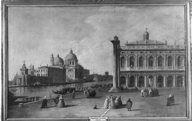 Piazetta mit Blick auf Santa Maria della Salute Oil Painting by Francesco Guardi