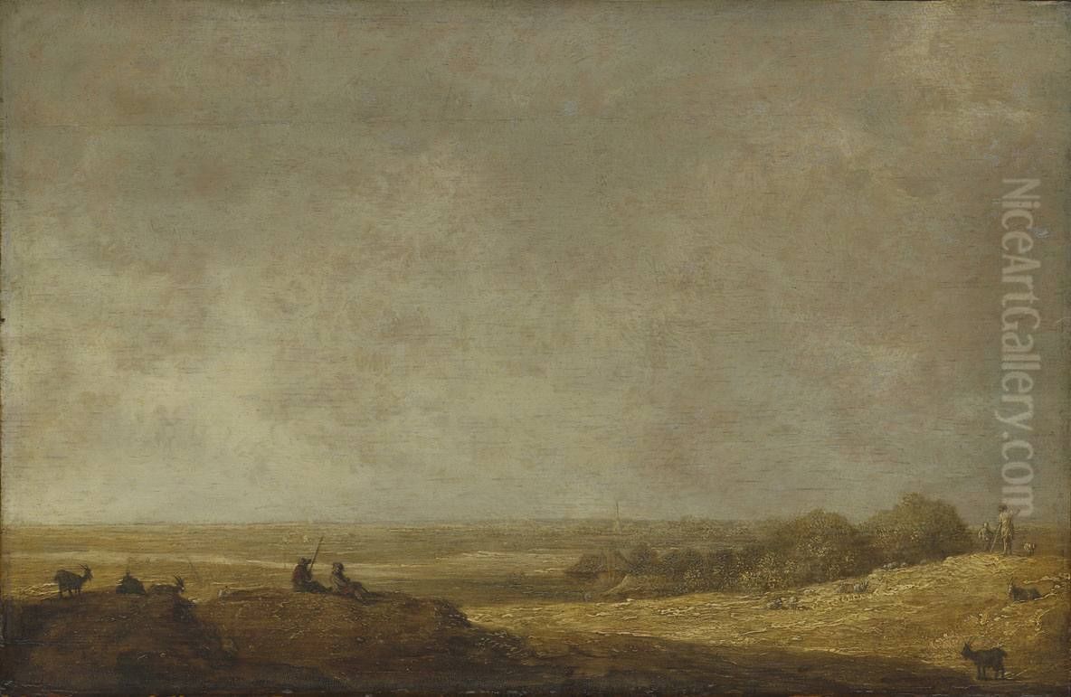 River Valley Landscape Oil Painting by Aelbert Cuyp