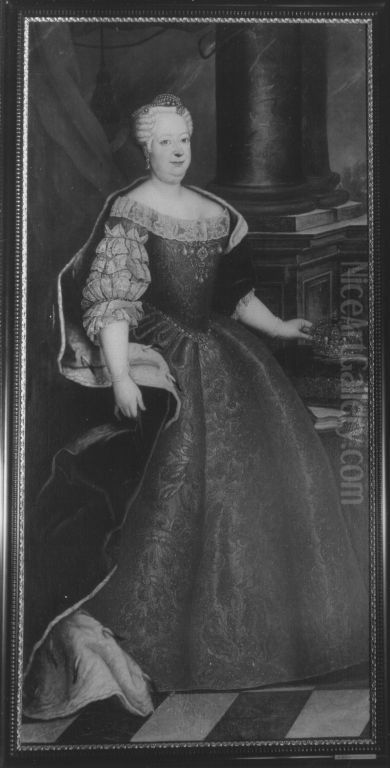 Konigin Dorothea von Preussen Oil Painting by Antoine Pesne