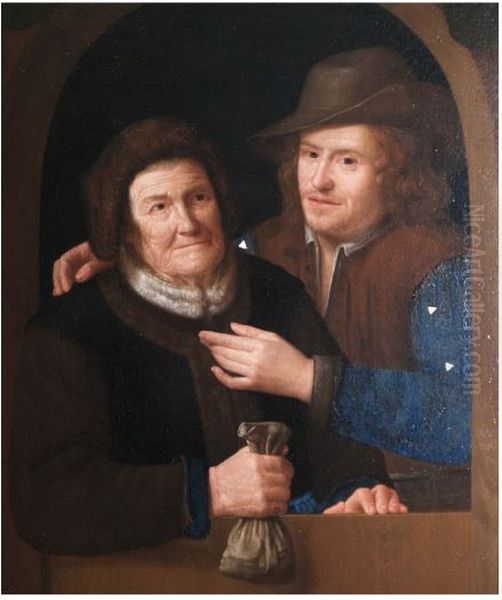 The ill-matched couple Oil Painting by Joannes de Cordua
