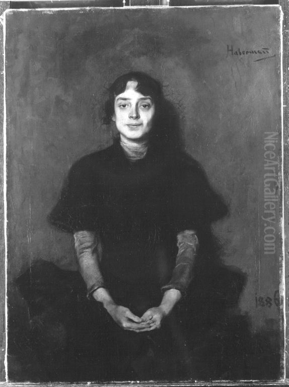 Frau von Torri Oil Painting by Hugo von Habermann