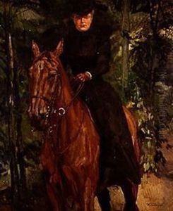 Fraulein von Holzhausen zu Pferd