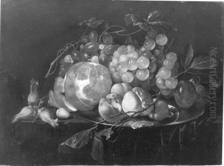 Fruchtestuck Oil Painting by Cornelis De Heem