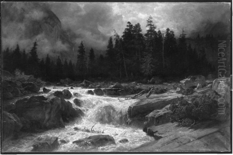 Gebirgsbach Oil Painting by Otto Frolicher