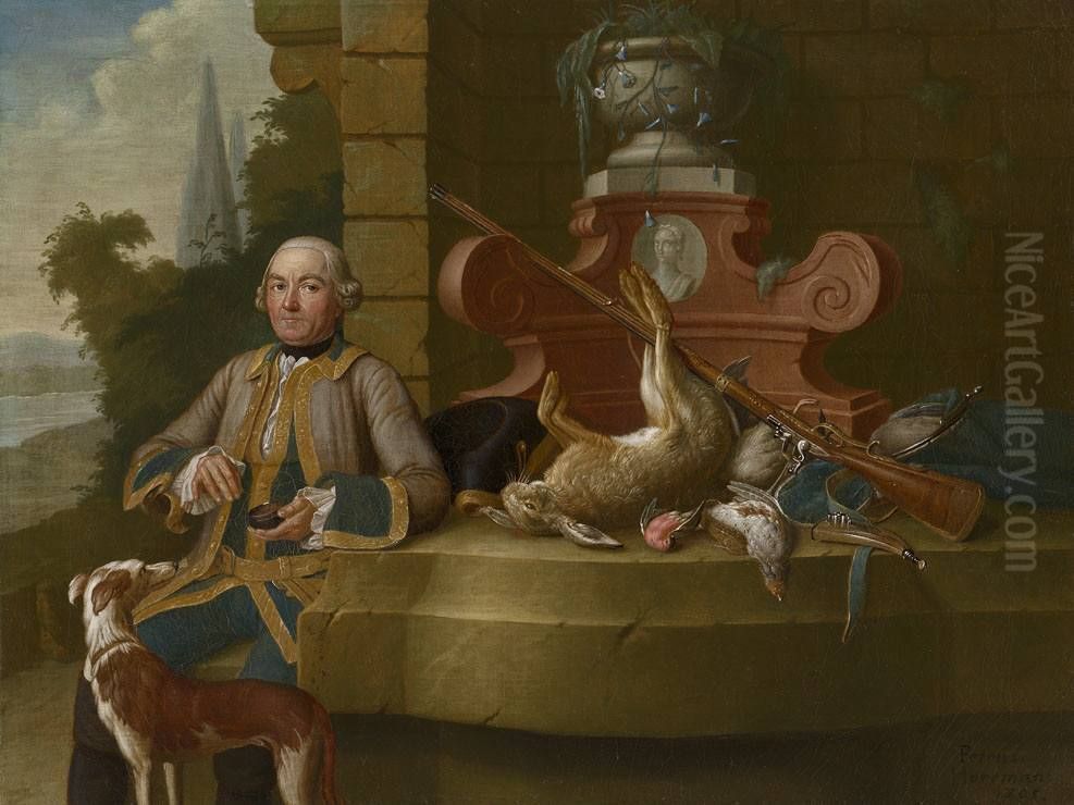 Jagdstillleben mit Jager Oil Painting by Peter Jacob Horemans