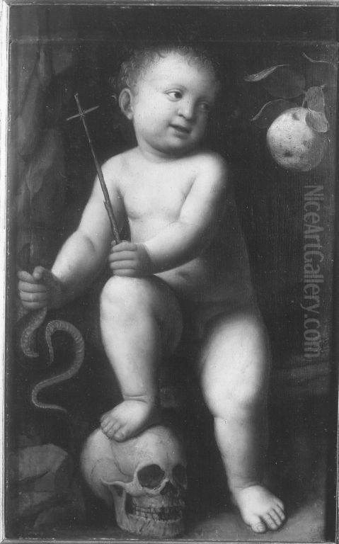 Jesuskind Oil Painting by Bernardino Luini