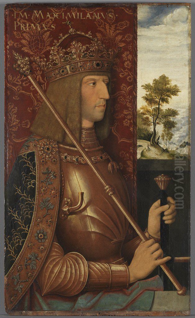 Kaiser Maximilian I. Oil Painting by Bernhard Strigel