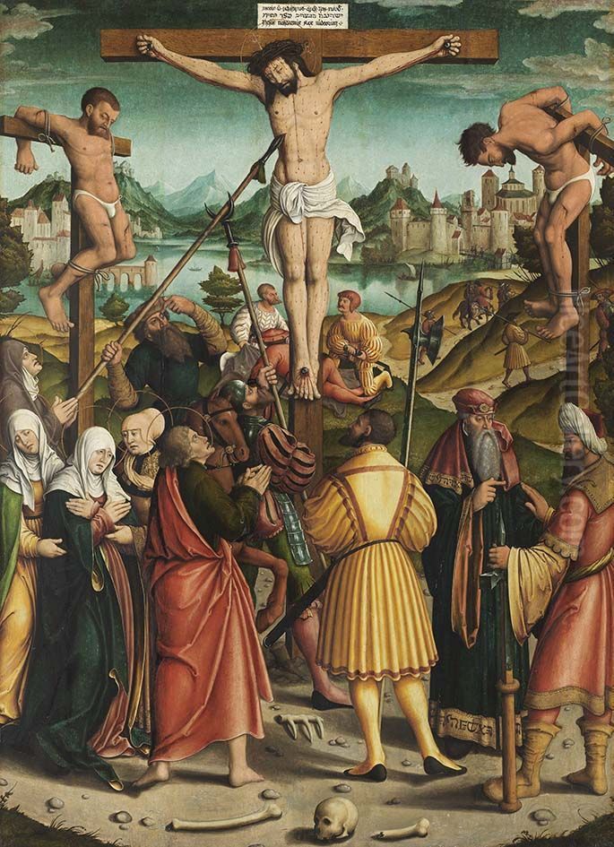 Christus als Schmerzensmann Oil Painting by Bernhard Strigel