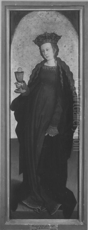 Hl. Barbara Oil Painting by Bernhard Strigel