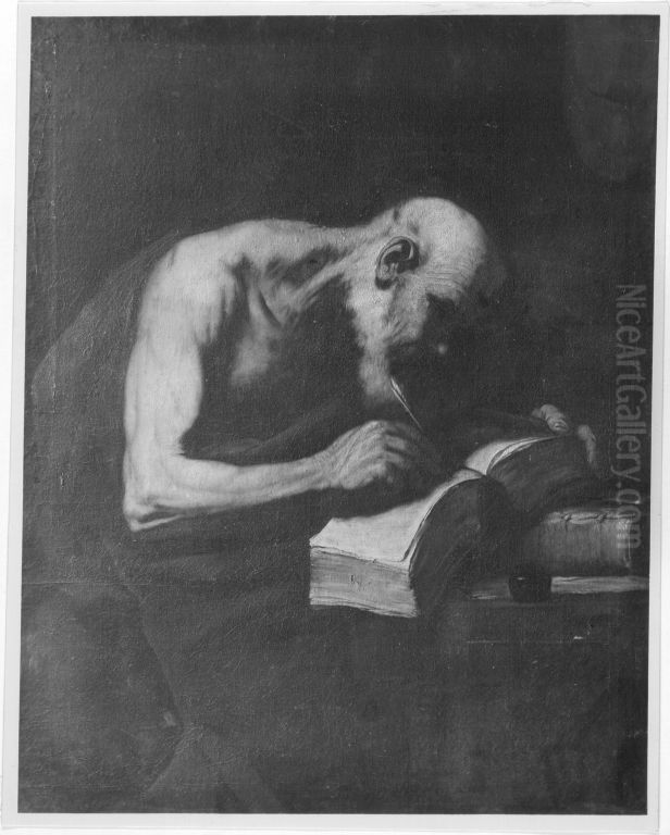 Hl. Hieronymus Oil Painting by Luca Giordano