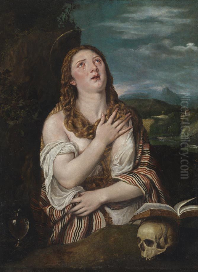 Hl. Magdalena als Busserin Oil Painting by Titian