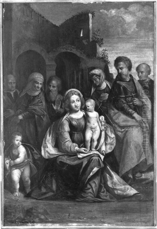 Hl. Sippe Oil Painting by Benvenuto Tisi