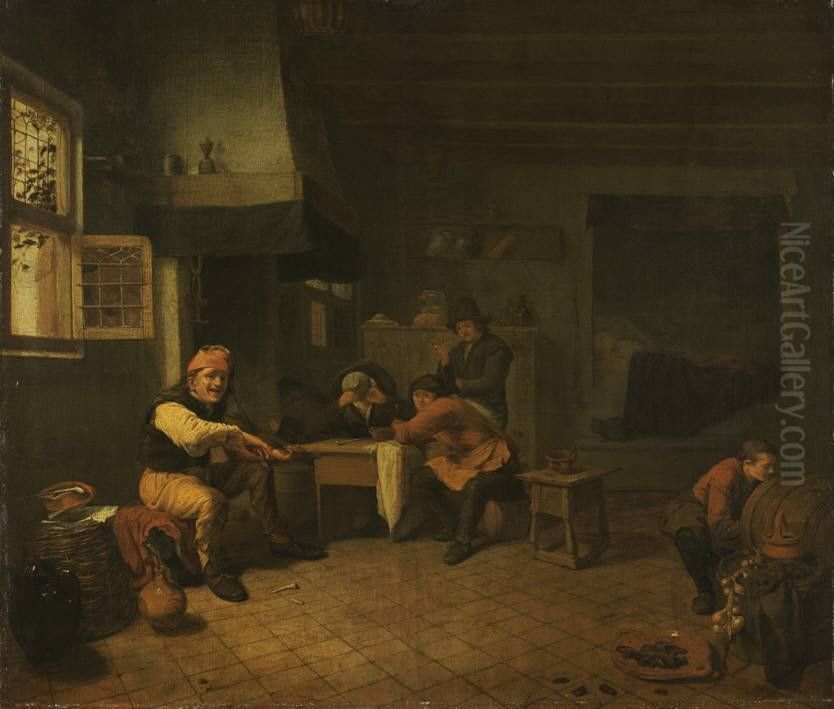Hollandische Wirtsstube Oil Painting by Hendrik Martenszoon Sorgh