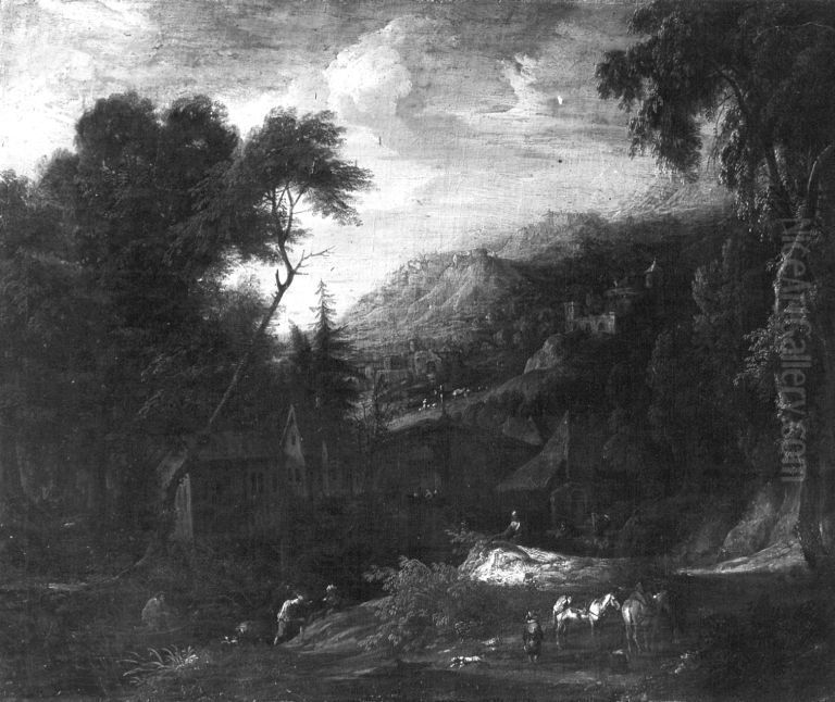 Ideallandschaft Oil Painting by Cornelis Huysmans