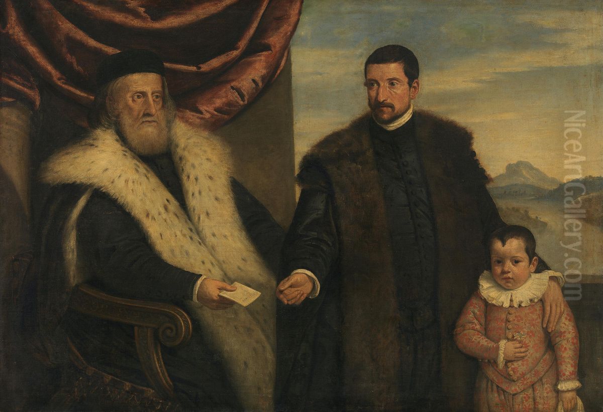 Gruppenbildnis Oil Painting by Jacopo Tintoretto