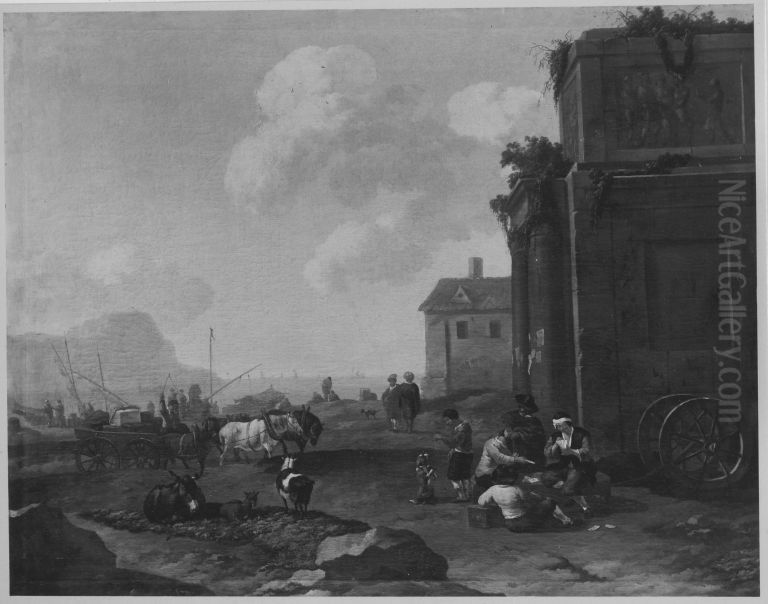 Seehafen Oil Painting by Abraham Begeyn