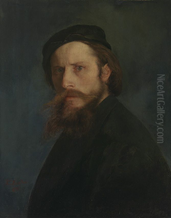 Selbstbildnis Oil Painting by Karl Haider
