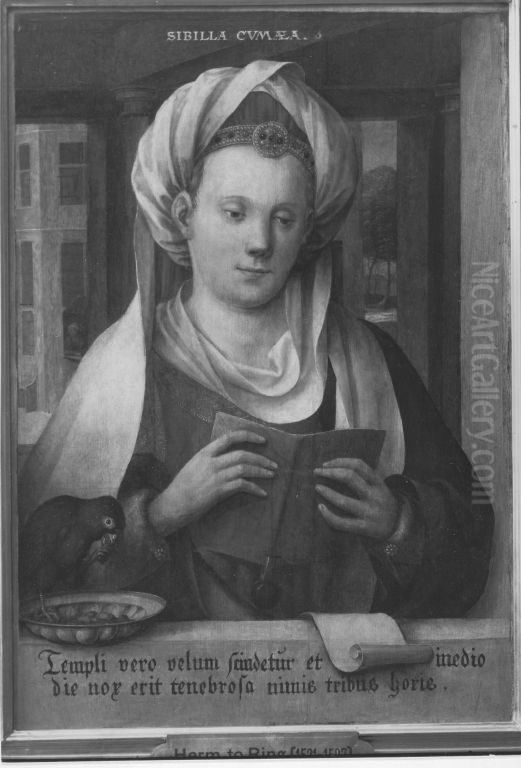 Sibylla Cumaea Oil Painting by Hermann Tom Ring