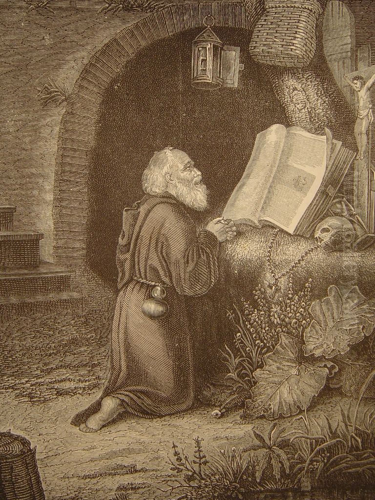 The Hermit Praying Oil Painting by Gerrit Dou