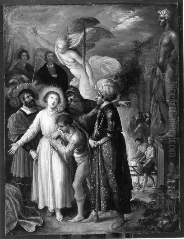 Martyrium des hl. Laurentius (nach Elsheimer) Oil Painting by Frans Francken the Younger