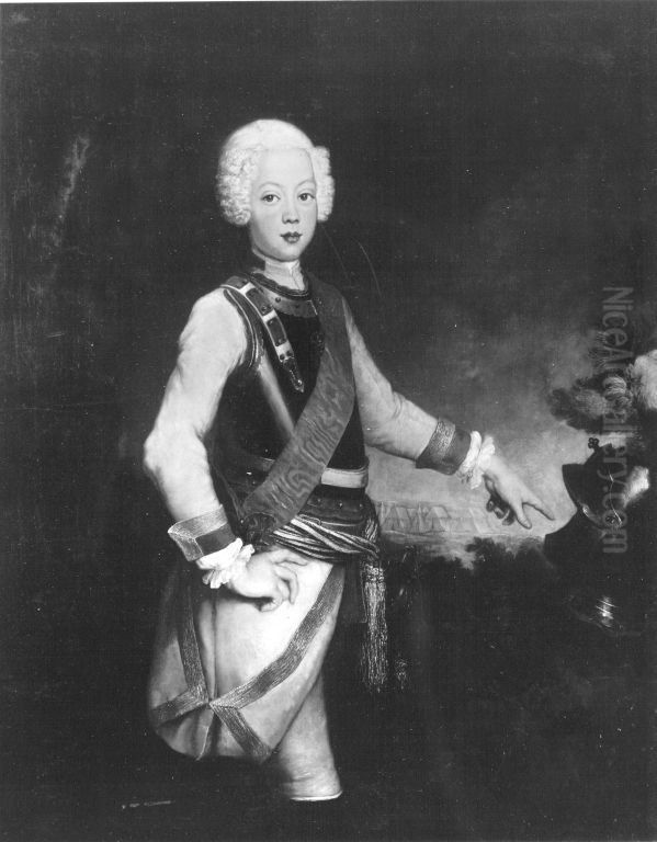 Prinz August Wilhelm von Preussen Oil Painting by Antoine Pesne