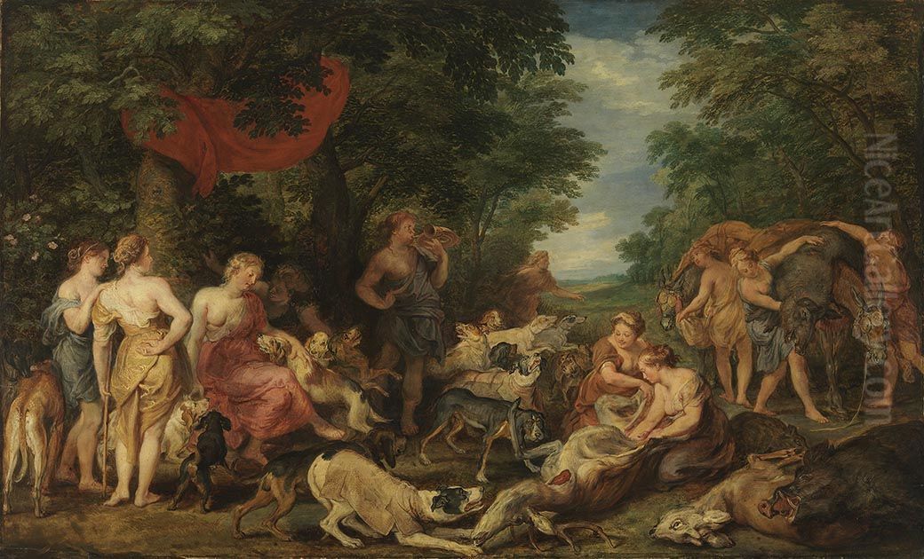 Rast der Diana nach der Jagd Oil Painting by (studio of) Rubens, Peter Paul